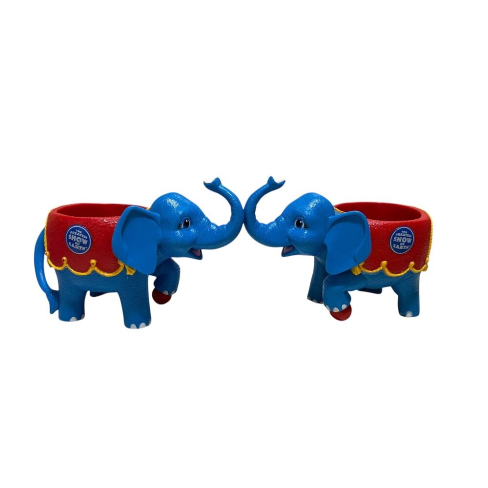 Ringling Brothers Barnum & Bailey Circus Blue Elephant Cup Mug Souvenir Set Of 2